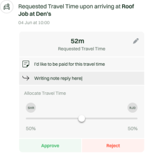 Travel Time request - web app